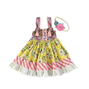 Matilda Jane Confectionary Knot Dress + Ring the Bell Headband Size 2